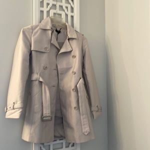 Silver Trench Coat. Small. New with tags.